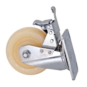 Rodas de borda industrial giratórias de nylon/pp 5 polegadas com freio de travamento - Product Image 3