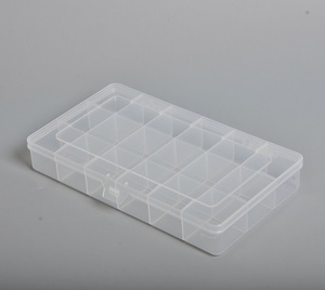 Muestra gratuita disponible de plástico transparente pequeña herramienta de costura Caja con <span class=keywords><strong>18</strong></span> <span class=keywords><strong>divisores</strong></span> dentro - Product Image 4