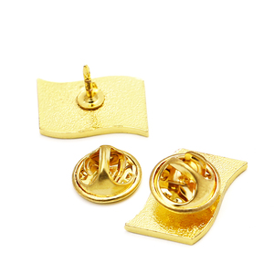 새로운 디자인 주문 금속 아연 합금 금 사기질 국가 깃발 접어젖힌 옷깃 핀 - Product Image 2