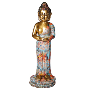 De fibra de vidrio de Navidad auténtica gran polyresin estatua de Buda - Product Image 1