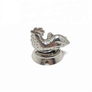 Infusor de Té de Acero Inoxidable con Forma de <span class=keywords><strong>Gallo</strong></span> y Cadena, Gran Venta - Product Image 1