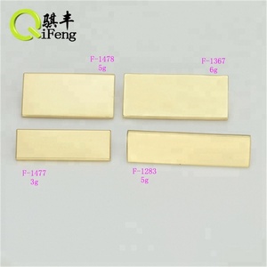 Carré plaque de métal pour sacs blanc logo <span class=keywords><strong>tag</strong></span> avec laser logo - Product Image 1