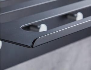 Cuarto de baño de pared hueca montado <span class=keywords><strong>negro</strong></span> estante de toalla con cinco gancho - Product Image 5