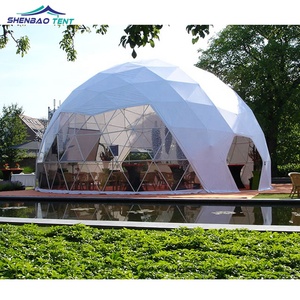 ครึ่งรอบ Clear Roof/โปร่งใส Marquee 10M เส้นผ่าศูนย์กลางขนาดใหญ่ Geodesic Dome เต็นท์สำหรับขาย - Product Image 3
