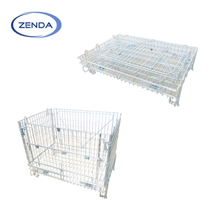 Plegable contenedor de malla de alambre de acero <span class=keywords><strong>jaula</strong></span> de transporte <span class=keywords><strong>grande</strong></span> - Product Image 2