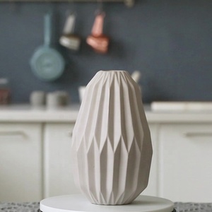Facultatif couleur <span class=keywords><strong>origami</strong></span> art conception cannelée antique en céramique vases/décor à la <span class=keywords><strong>maison</strong></span> bud vase - Product Image 2