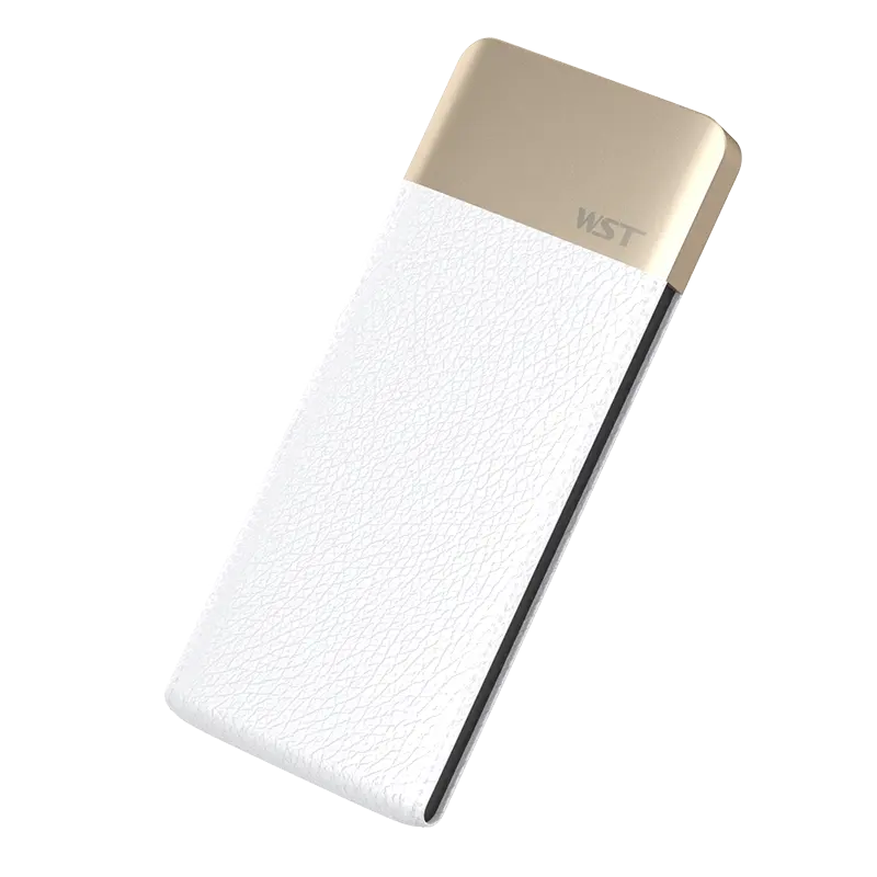 Corporate gifts 1 Year Warranty Leather design ultra thin power bank 6000mAh