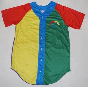 100% Polyester white custom Sublimation Baseball jerseys with buttons Design - Product Image 1