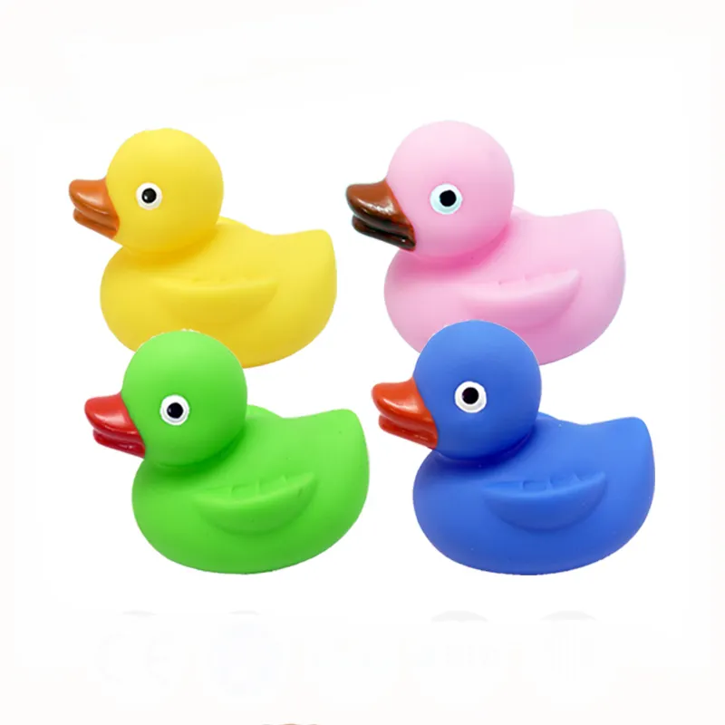 Jouet de bain grinçant canard en caoutchouc, couleur en caoutchouc canard, fun jouet de bain canard en caoutchouc