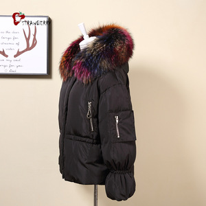 Alibaba China mujeres ropa de invierno estilo europeo abajo mapache chaqueta - Product Image 1