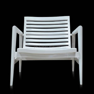 Chaise de salle à manger en bois massif moderne du milieu du siècle Fauteuil peint en blanc non pliable pour meubles de maison - Product Image 3
