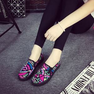 De alta calidad de las mujeres Zapatos blanco negro casual de lona de goma de zapatos y zapatos de lona de <span class=keywords><strong>mujer</strong></span> - Product Image 2