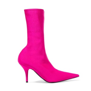 Elegante <span class=keywords><strong>Punta</strong></span> <span class=keywords><strong>A</strong></span> <span class=keywords><strong>Punta</strong></span> scarpe Basse <span class=keywords><strong>Tacco</strong></span> Sottile Lycra Calzino Donna di Avvio - Product Image 4