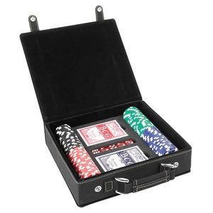 Jeu de cartes de <span class=keywords><strong>Poker</strong></span> Texas Hold'em, haute qualité, avec étui en cuir, cadeau pour mari, lecteur de <span class=keywords><strong>Poker</strong></span> - Product Image 2