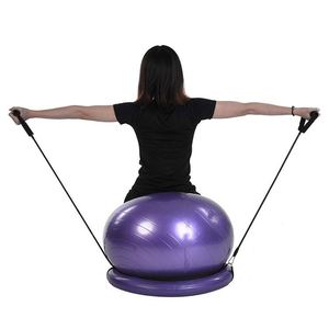 65cm PVC Exercise Balance Ball Chair with Inflatable Stability Ring Ergonomic Office Furniture - Product Image 6