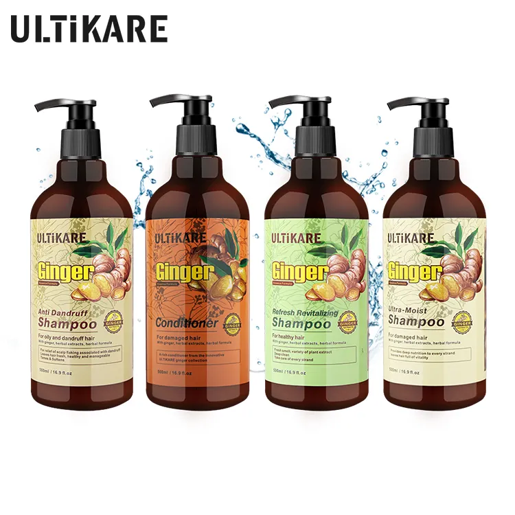 Distributore di fabbrica OEM Shampoo allo zenzero Private Label cura dei capelli Shampoo organico per la crescita dei capelli