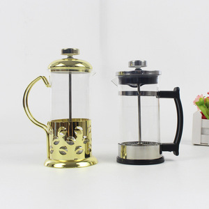 Cafetière à piston en verre écologique de 350 ml (12 oz) avec couvercle, pour une portion individuelle, théière, cafetière, bouilloire - Product Image 5