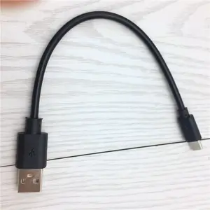 Câble usb 4mm d'épaisseur court pour recharge et données, cordon de chargeur pour iphone 5/6/7/8/xs/xr/plus/11/12/13/pro/max/20 cm, 20 pièces