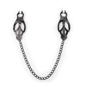 เร้าอารมณ์ BDSM Sex Toy โหดร้าย Bondage ญี่ปุ่น Clover สไตล์โลหะ Unisex Dark Chain ญี่ปุ่น Nipple Clamps