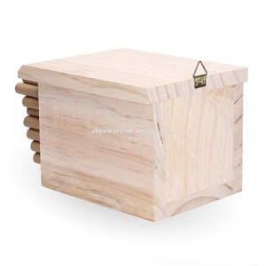 Ruche en bois de pin de qualité naturelle, <span class=keywords><strong>maison</strong></span> avec tube de papier, nouveauté - Product Image 3