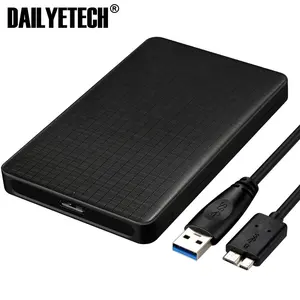 Carcasa HDD de diseño a cuadros de 2,5 pulgadas, adaptador SATA a USB 3,0 SSD para SSD 1TB 2TB, caja de disco duro, carcasa externa para HDD