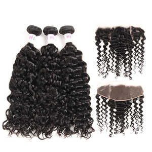 9A camboyano prima cutícula alineados armadura del pelo de la onda de agua con encaje Frontal - Product Image 1