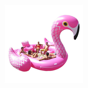 4-6 personnes <span class=keywords><strong>gonflable</strong></span> énorme <span class=keywords><strong>flamant</strong></span> piscine flotteur lac île flottante - Product Image 2