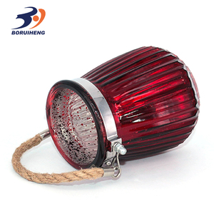 Vente chaude décalque <span class=keywords><strong>bande</strong></span> forme bougie en verre titulaire parfum pot de cire avec corde - Product Image 4