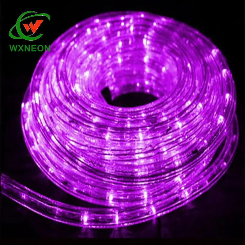 12V 24V Pink Orange Purple LED Light Rope High Flexible Tube LED Rope Light 100M
