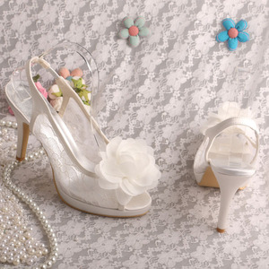 Scarpe in tessuto alla moda <span class=keywords><strong>Venus</strong></span> Lure con fiore bianco - Product Image 3