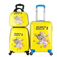 Sac de bagages en cuir pour enfants, style nouveau, chariot à 4 roues, 45 cm/50cm/55cm, pour l'été