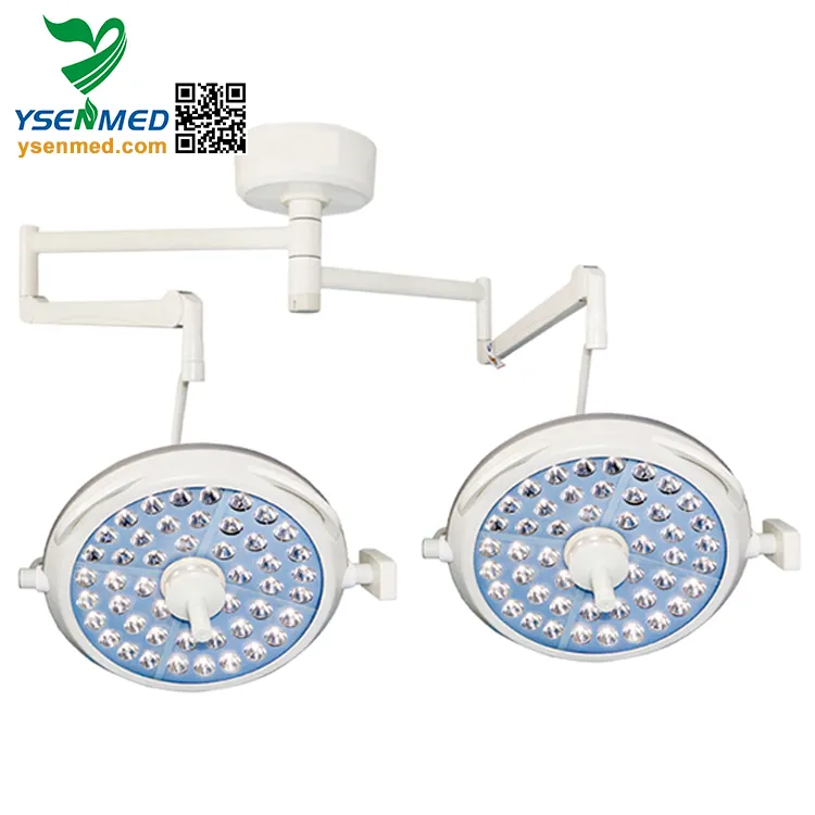 YSOT-LED5272 Manuelle Fabrik Preis Doppel Kopf Decke Schatten LED Betriebs Licht Betrieb Reflektor Lampe Für Medizinische