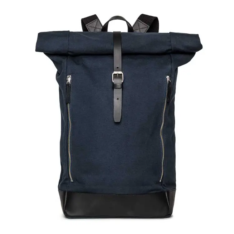 Laptop Backpack High Quality Cotton Canvas Travel Rucksack Rolltop Laptop Backpack Office Bag For Men