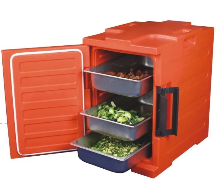 165L büyük ve taşınabilir termal gıda dağıtım kutusu gıda kapları saklama kutuları ve kovaları plastik saklama kutusu gri endüstriyel HDPE PE