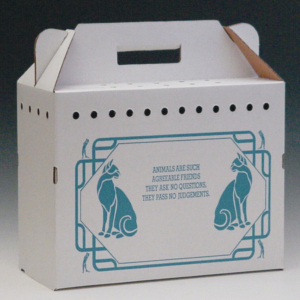 Consegna veloce su misura disegno ondulato pieghevole personalizzato <span class=keywords><strong>cartone</strong></span> pet carrier - Product Image 2