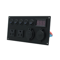 Panneau de commande pour camping-car 12V 240V avec moniteur de batterie USB et chargeur séparé