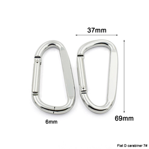 Logo Laser Kustom Murah Aluminium Flat D Carabiner untuk Tas - Product Image 3