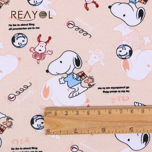 Hermosa <span class=keywords><strong>snoopy</strong></span> 100 digital impreso de algodón terry francés de tejido de punto - Product Image 1