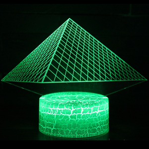 Lámpara de Noche Piramidal con Cambio de 7 Colores, Decoración Creativa para el Hogar, Lámpara de Escritorio con Modelado de Edificios en 3D, Lámpara de Mesa, Regalo para Mesita de Noche - Product Image 3