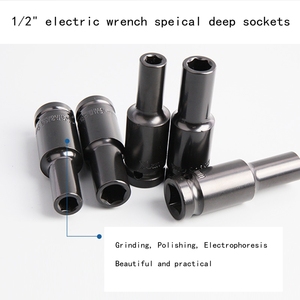 ประแจไฟฟ้า1/2 "ตัวขับพิเศษช่องเสียบแบบอัดอากาศลึกสำหรับซ่อมรถชุดเบ้าหกเหลี่ยมสูง8มม.-32มม. 78มม. - Product Image 6