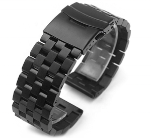 <span class=keywords><strong>Bracelet</strong></span> de <span class=keywords><strong>montre</strong></span> en acier inoxydable massif de luxe à 5 maillons épais avec fermoir déployant, chaîne de <span class=keywords><strong>montre</strong></span> souple 20mm <span class=keywords><strong>22mm</strong></span> 24mm - Product Image 4