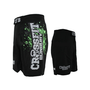Hommes <span class=keywords><strong>mma</strong></span> noir personnalisé conception arts martiaux crossfit lutte shorts - Product Image 1