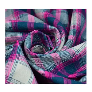 YARN-DYED FABRIC CHECK   28S/2*28S/2    65Polyester  35Rayon,  China check fabric,   coloured woven cloth
