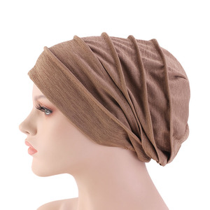 En gros Une Seule Couche Solide <span class=keywords><strong>Bonnet</strong></span> Chapeau Cancer Cap Unisexe Slouch Beanie Turban TJM-267 - Product Image 3