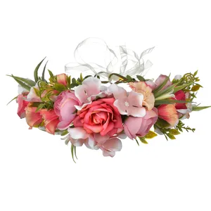 Fashion Girls Artificial Flower Crown Silk flower crowns for girls