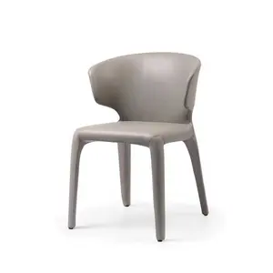 Модный дизайнерский высококачественный кожаный стул hola с подлокотниками для столовой