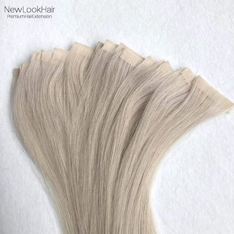 New injected technology invisible tape hair extension double drawn cuticle aligned remy hair hair extensions