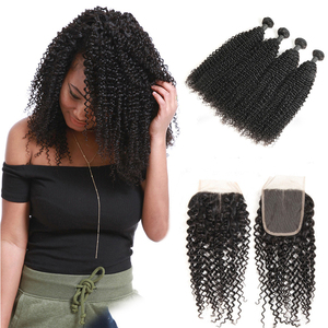 Lsy Natural <span class=keywords><strong>malayo</strong></span> al por mayor rizado 100% extensiones de cabello humano para las mujeres negras - Product Image 1