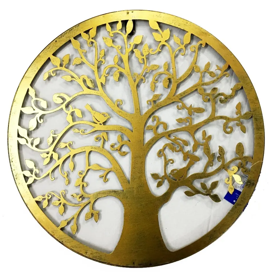 laser cut branch leaves wall decor gold Metal Tree Sculpture