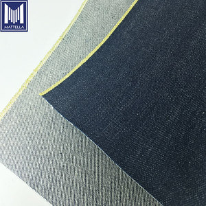 Altın sarı kenar kenar kenar eski okul 14 oz ağır % 100% pamuk japon Denim kot kumaş - Product Image 3